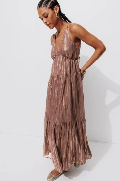 Promod Robe longue à fines bretelles - Vieux rose Vieuxrose Store