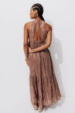 Promod Robe longue à fines bretelles - Vieux rose Vieuxrose Store