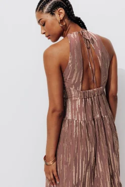 Promod Robe longue à fines bretelles - Vieux rose Vieuxrose Store