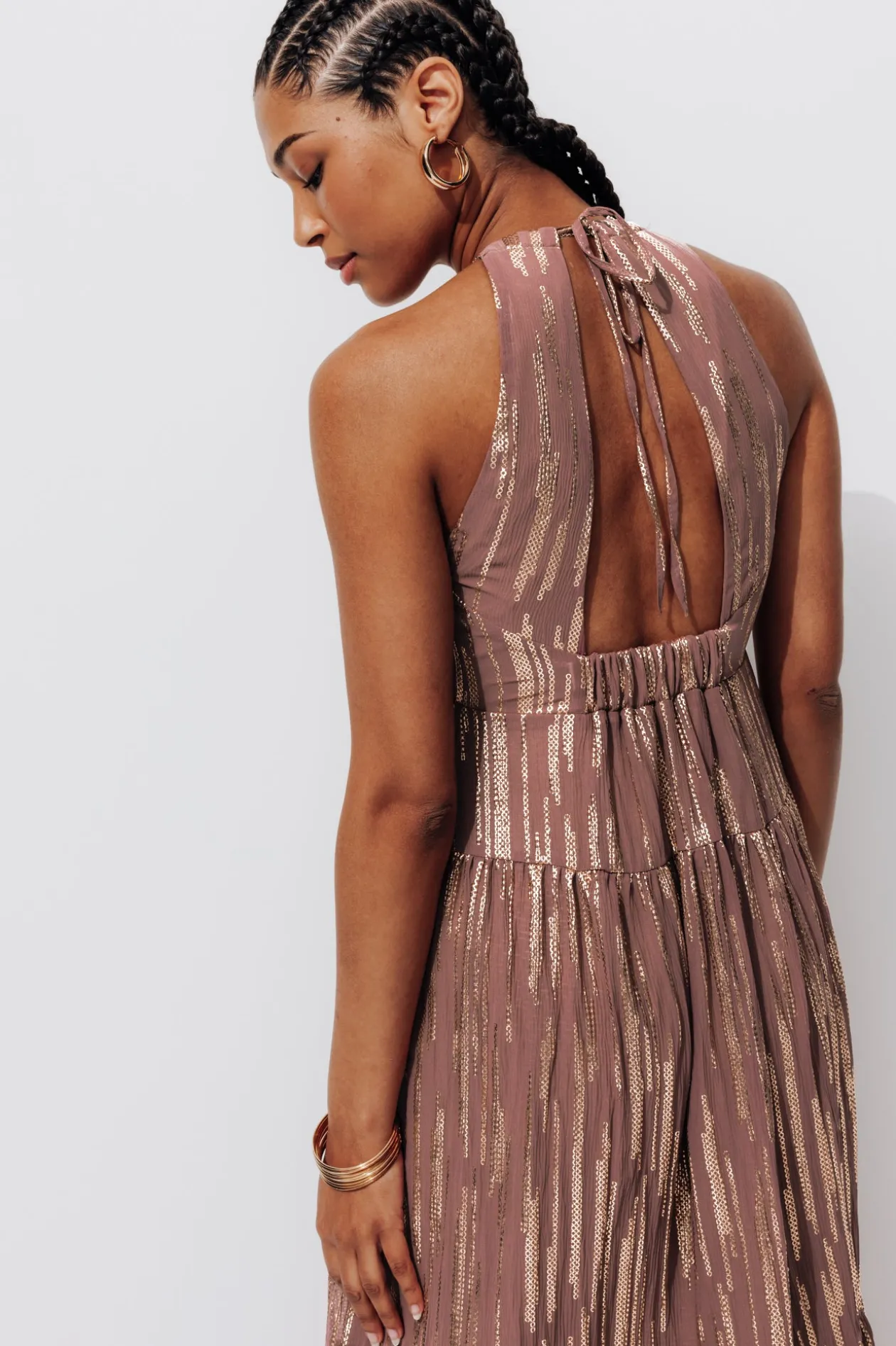 Promod Robe longue à fines bretelles - Vieux rose Vieuxrose Store