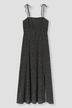 Promod Robe longue à pois Femme - Imprimé noir Impriménoir Online
