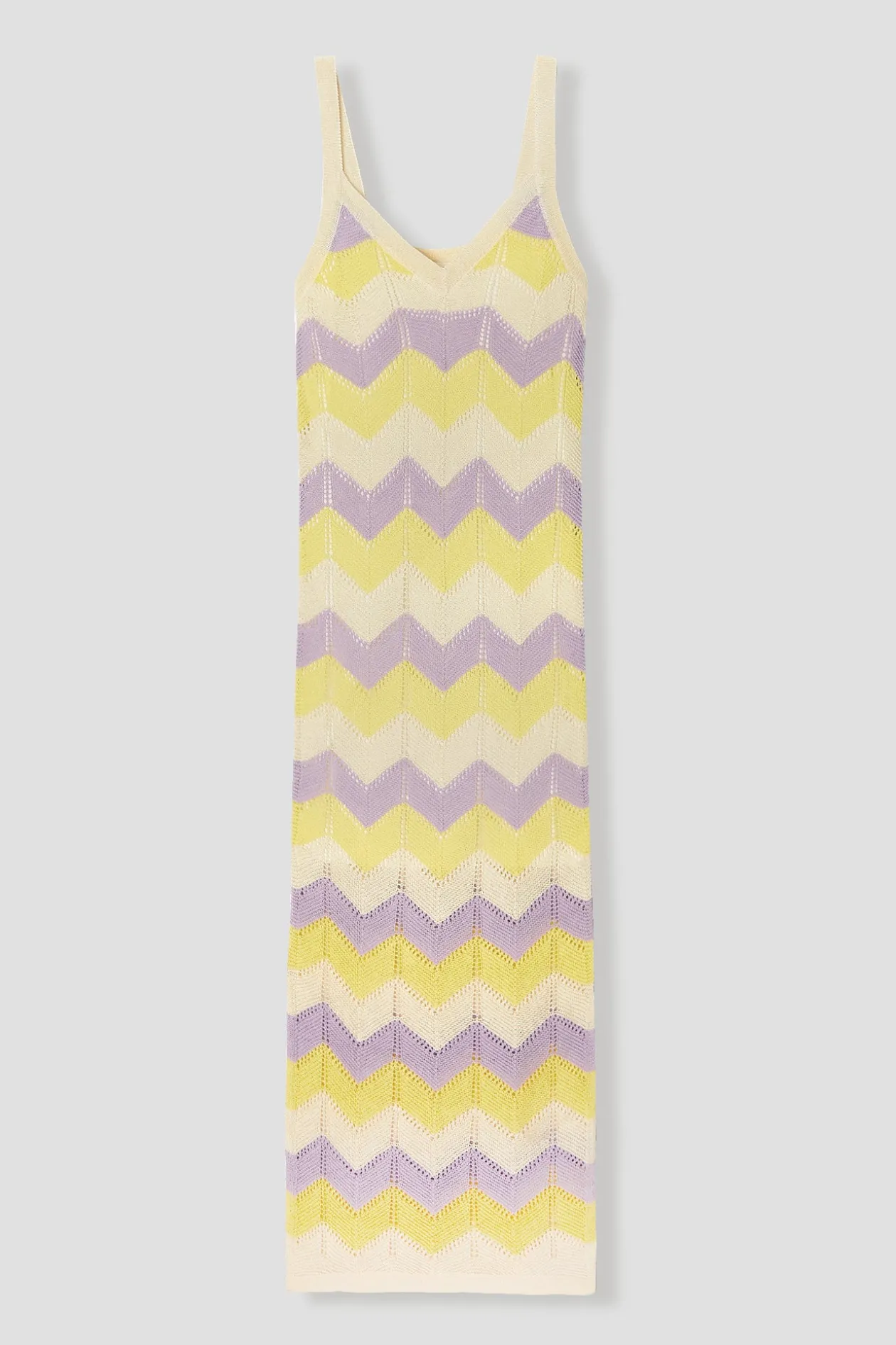 Promod Robe longue au crochet Femme - Rayé écru Rayéécru Flash Sale