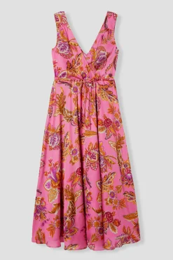 Promod Robe longue éco-conçue - Imprimé rose Imprimérose Flash Sale