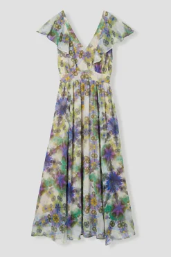 Promod Robe longue éco-conçue - Imprimé multicolore Imprimémulticolore Clearance