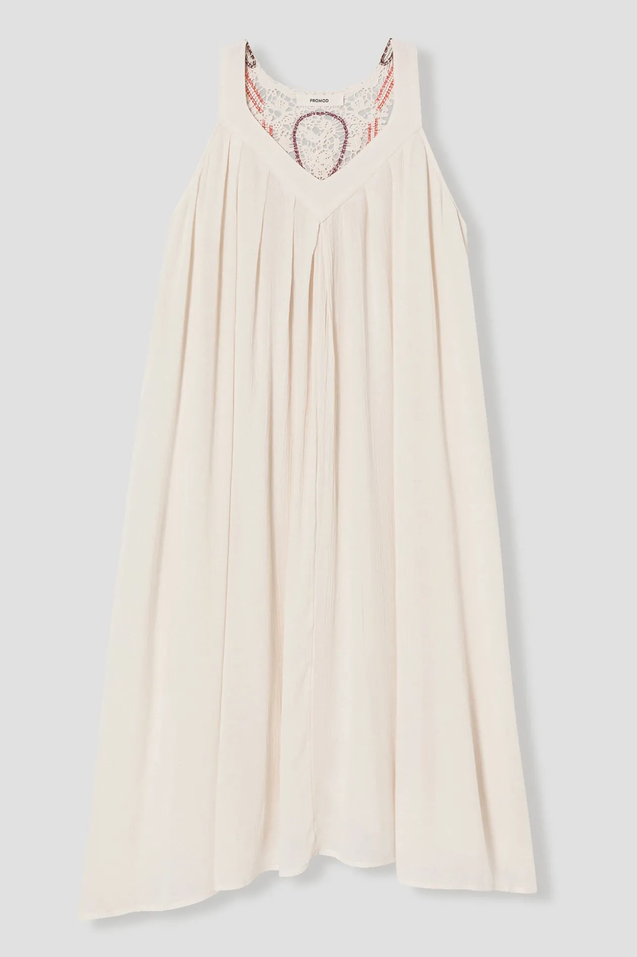 Promod Robe longue crochet dos - Ecru Fashion