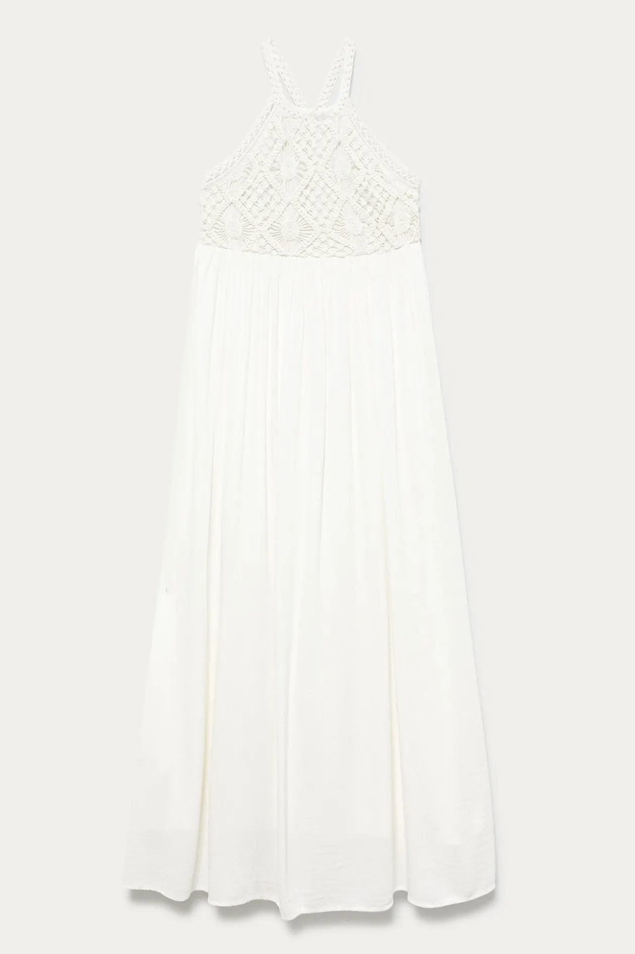 Promod Robe longue détail crochet - Ecru Clearance