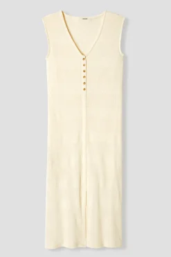 Promod Robe longue effet pointelle - Beige Sale