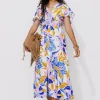 Promod Robe longue imprimée Femme - Imprimé écru Impriméécru Store