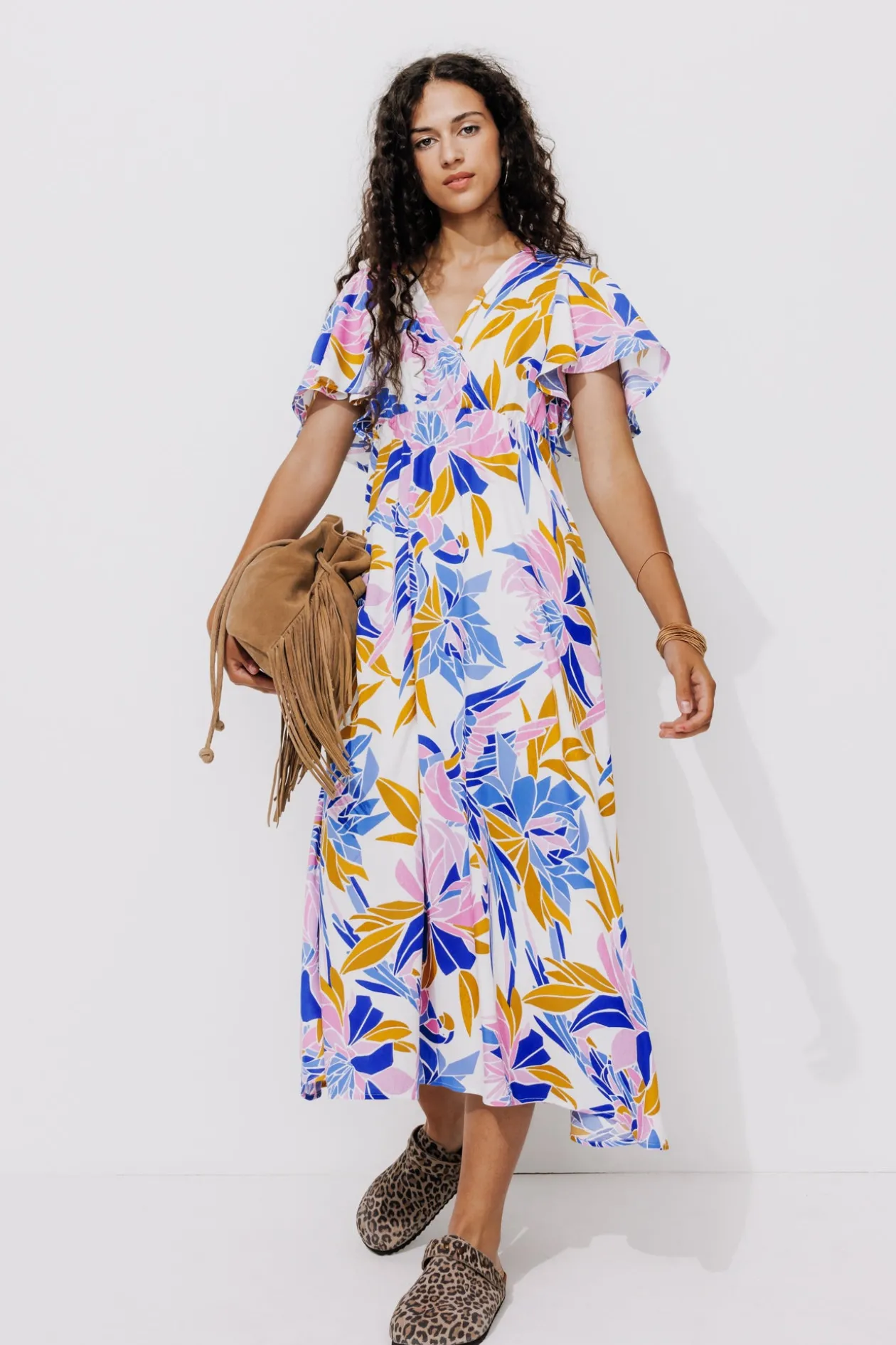 Promod Robe longue imprimée Femme - Imprimé écru Impriméécru Store