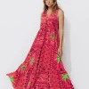 Promod Robe longue imprimée Femme - Imprimé rose Imprimérose Best