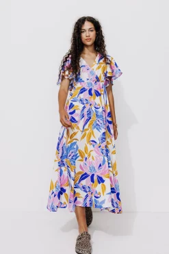 Promod Robe longue imprimée Femme - Imprimé écru Impriméécru Store