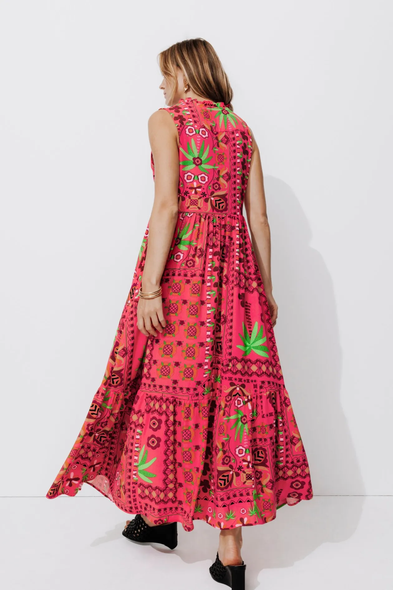 Promod Robe longue imprimée Femme - Imprimé rose Imprimérose Best