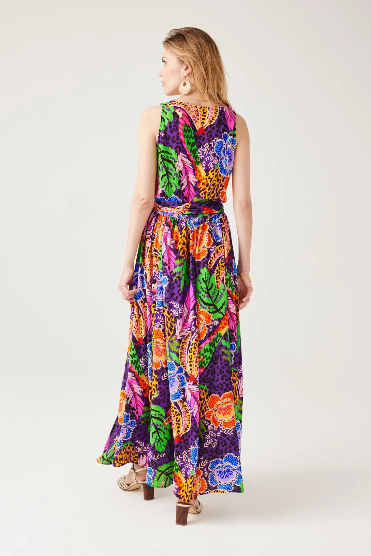 Promod Robe longue imprimée Femme - Imprimé violet Impriméviolet Fashion