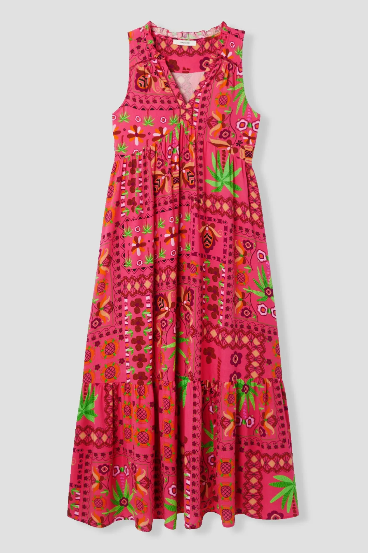 Promod Robe longue imprimée Femme - Imprimé rose Imprimérose Best