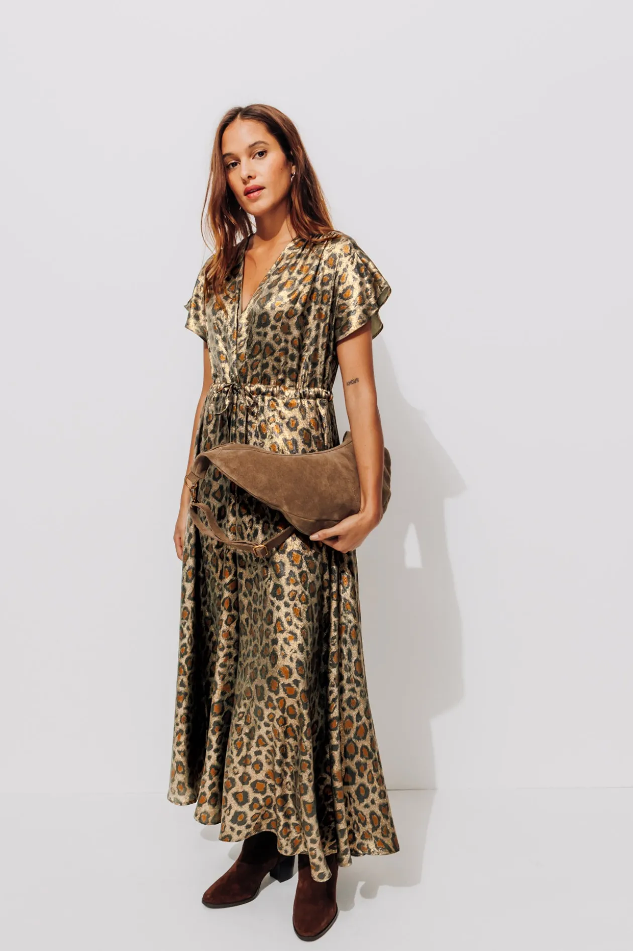 Promod Robe longue léopard irisé - Imprimé multicolore Imprimémulticolore Best