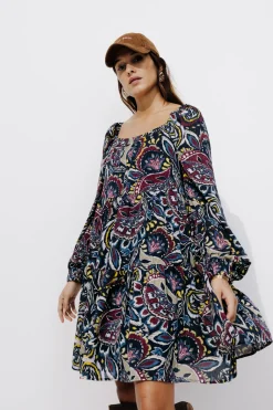 Promod Robe manches longues imprimée - Imprimé multicolore Imprimémulticolore Cheap