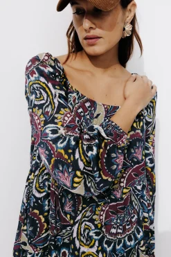 Promod Robe manches longues imprimée - Imprimé multicolore Imprimémulticolore Cheap