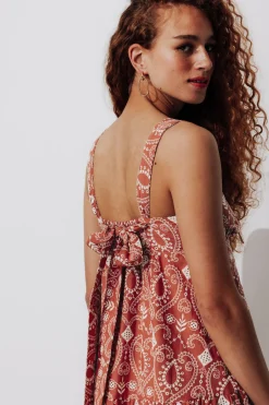 Promod Robe midi en broderie anglaise - Terre de sienne Terredesienne Flash Sale