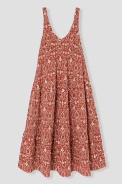 Promod Robe midi en broderie anglaise - Terre de sienne Terredesienne Flash Sale