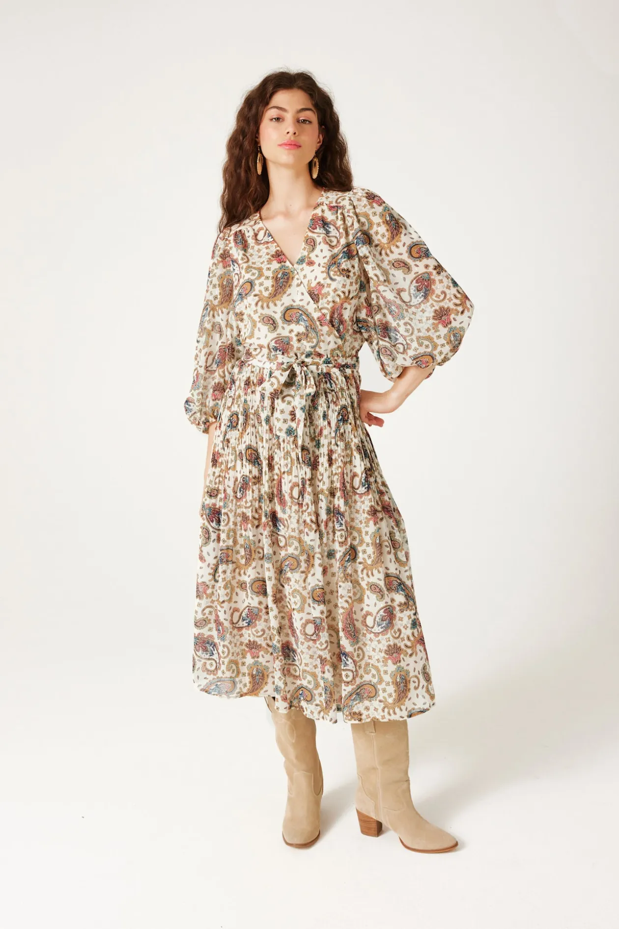 Promod Robe midi imprimée Femme - Imprimé écru Impriméécru Flash Sale