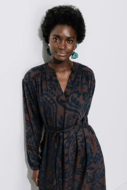 Promod Robe midi imprimée Femme - Imprimé multicolore Imprimémulticolore Store
