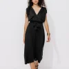 Promod Robe mi-longue en jersey Femme - Noir Cheap
