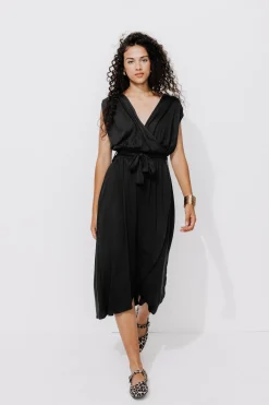Promod Robe mi-longue en jersey Femme - Noir Cheap