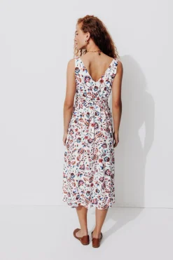 Promod Robe mi-longue imprimée Femme - Imprimé écru Impriméécru Best Sale