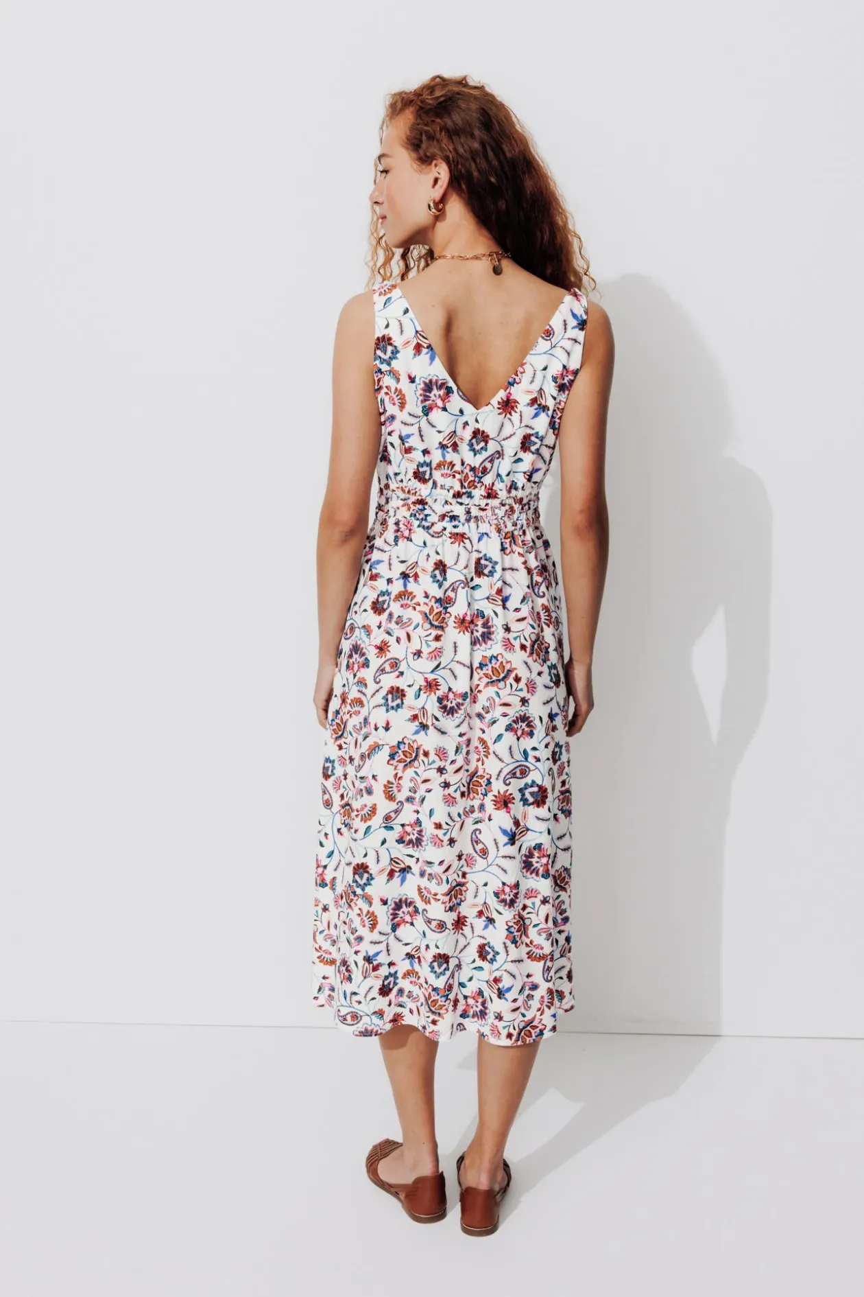 Promod Robe mi-longue imprimée Femme - Imprimé écru Impriméécru Best Sale