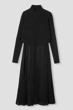 Promod Robe plissée effet 2 en 1 - Noir Clearance