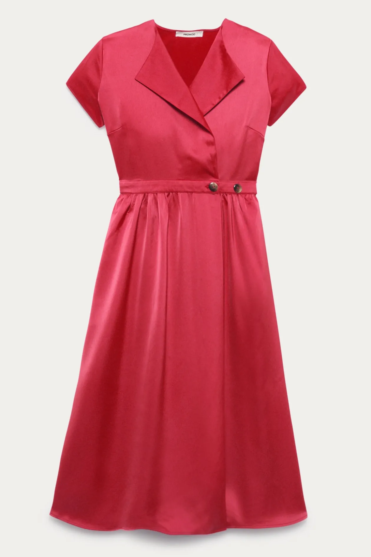 Promod Robe portefeuille en satin - Rose Discount