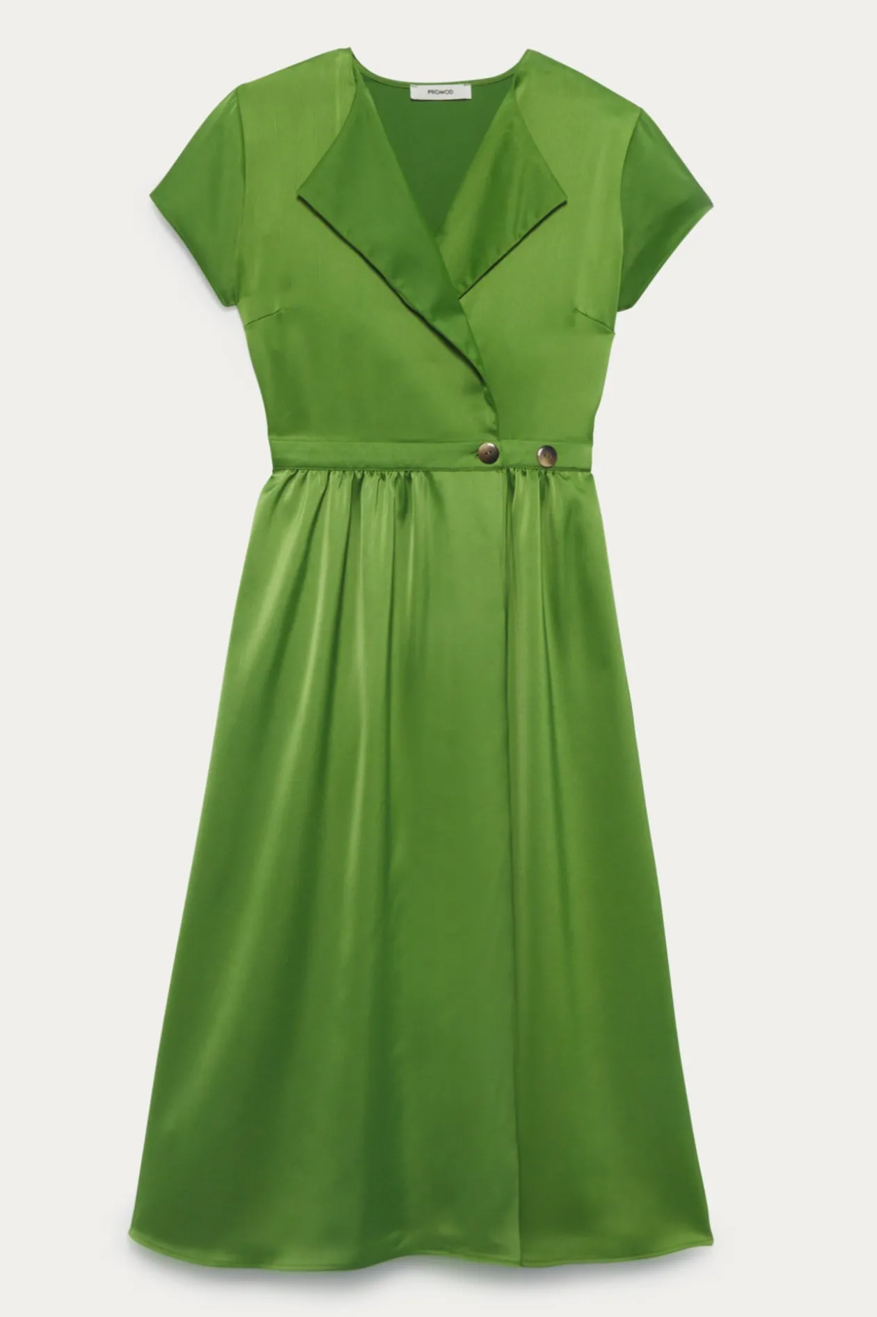 Promod Robe portefeuille en satin - Vert Clearance