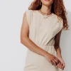 Promod Robe sans manches Femme - Ecru Cheap