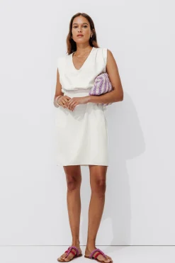 Promod Robe sans manches Femme - Ecru Hot