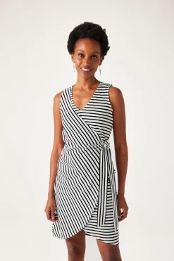 Promod Robe sans manches rayée Femme - Rayé marine Rayémarine Online