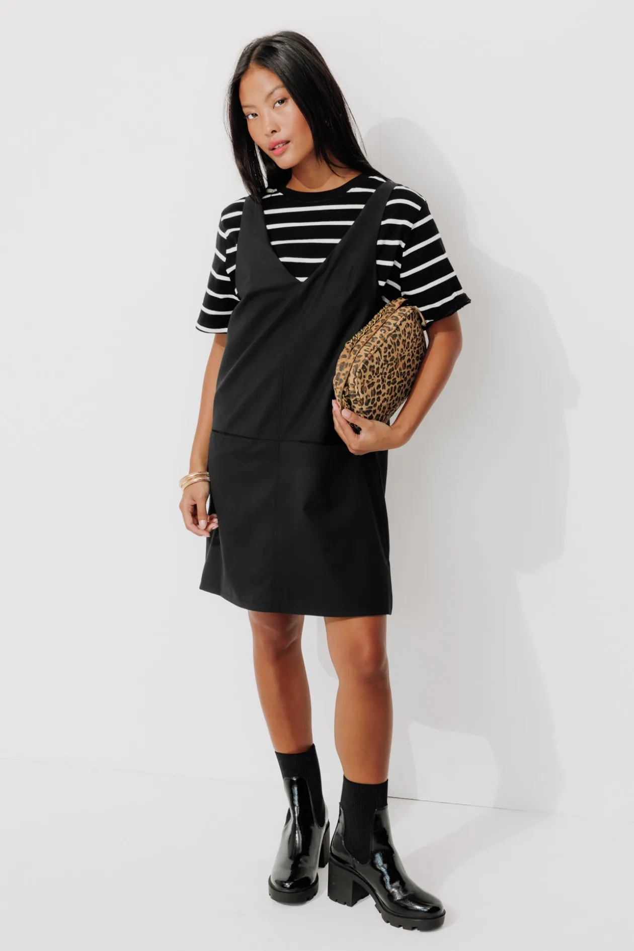 Promod Robe trapèze à bretelles - Noir Hot