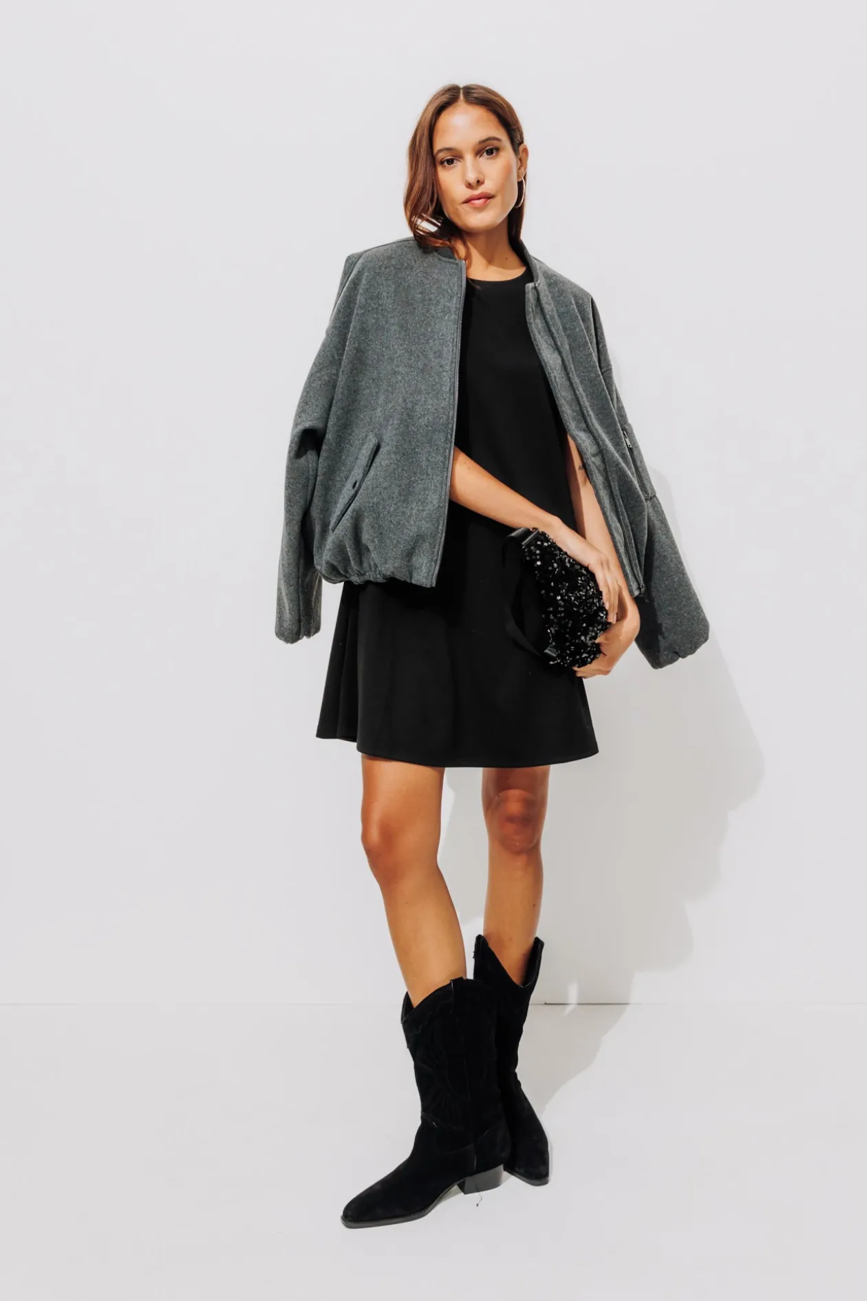 Promod Robe trapèze en jersey Milano - Noir Best
