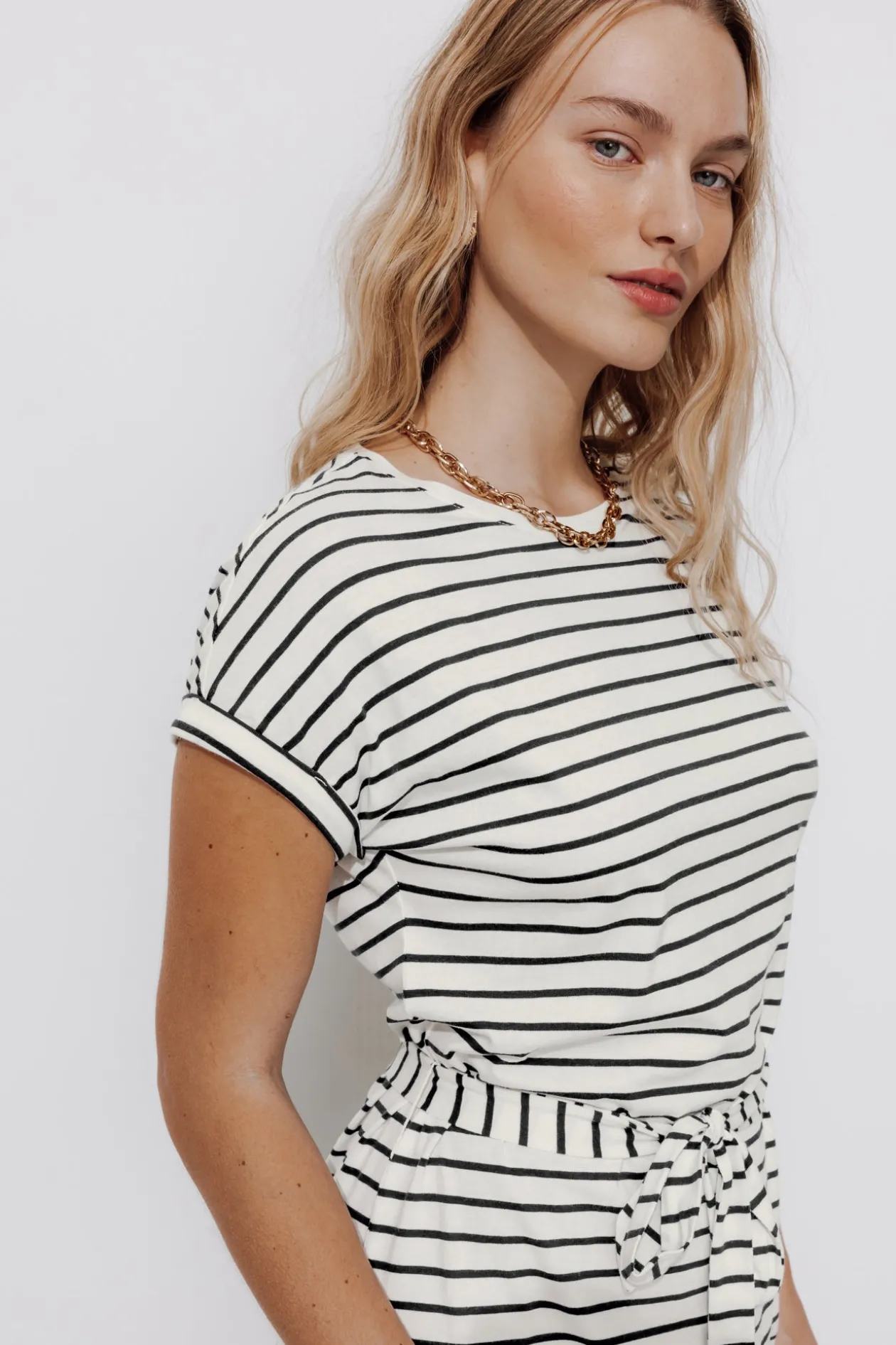Promod Robe t-shirt marinière Femme - Rayé écru Rayéécru Shop