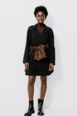 Promod Robe tunique col vareuse - Noir Discount