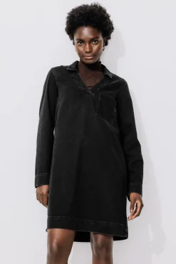 Promod Robe tunique col vareuse - Noir Discount