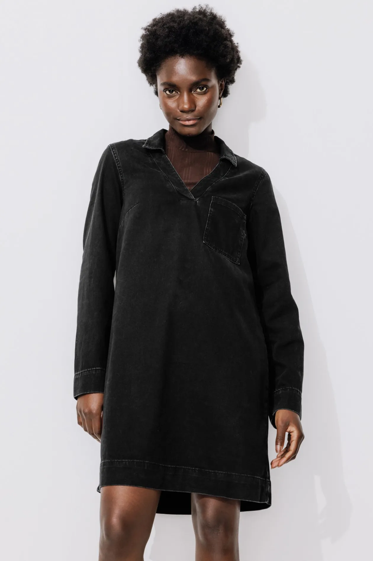Promod Robe tunique col vareuse - Noir Discount