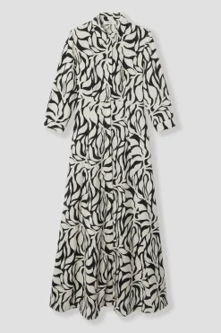 Promod Robe-chemise éco-conçue - Imprimé noir Impriménoir Discount