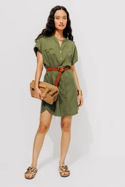 Promod Robe-chemise en lyocell - Kaki Best