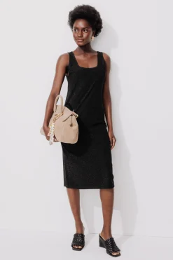 Promod Robe-débardeur à paillettes - Noir Sale