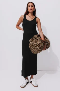 Promod Robe-débardeur côtelée Femme - Noir Best