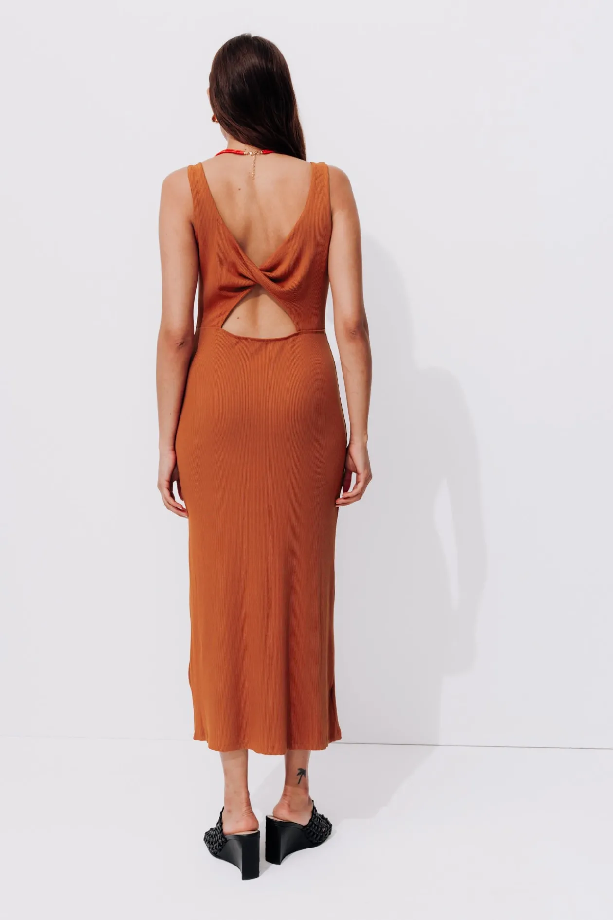 Promod Robe-débardeur côtelée Femme - Terre de sienne Terredesienne Store