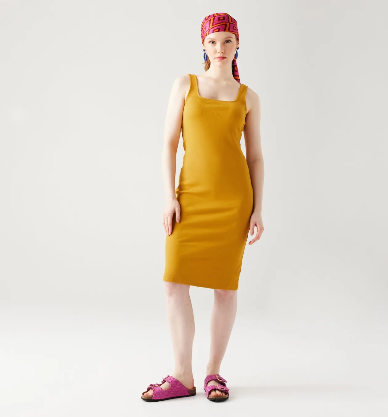 Promod Robe-débardeur unie Femme - Ocre Best