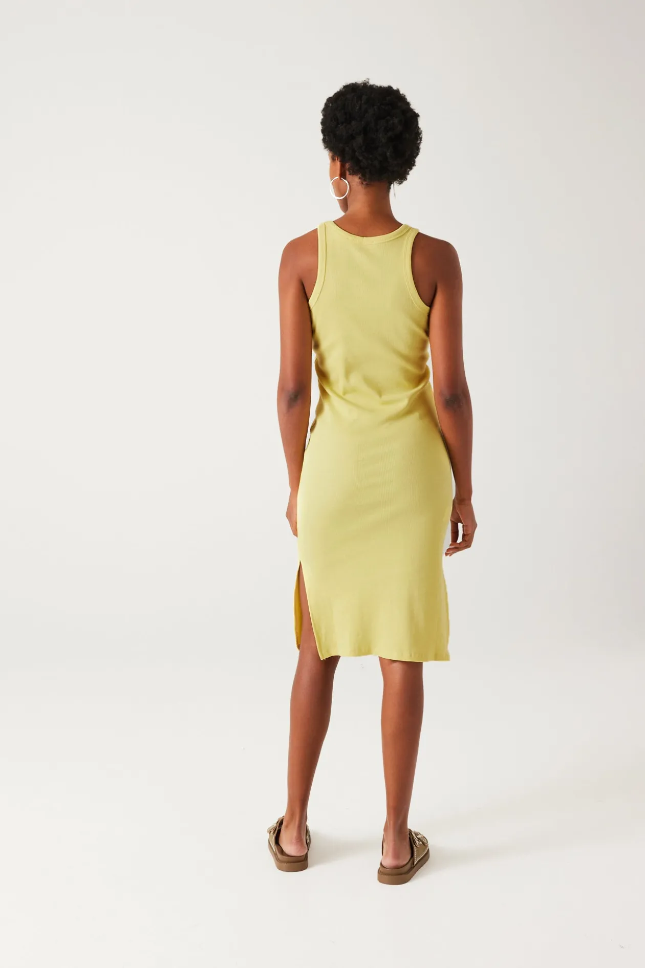 Promod Robe-débardeur unie Femme - Jaune New