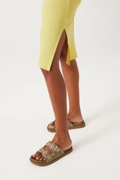 Promod Robe-débardeur unie Femme - Jaune New