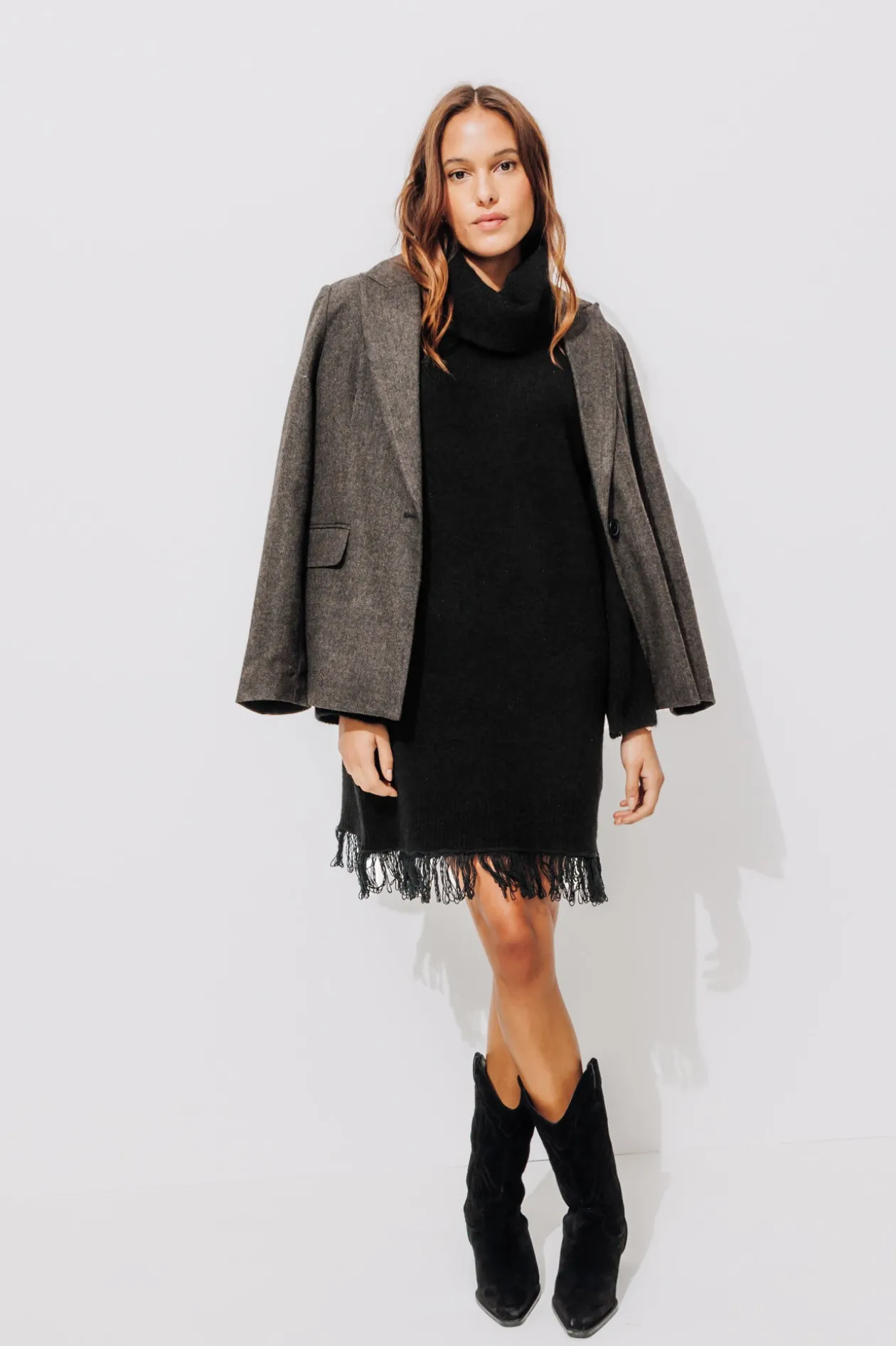 Promod Robe-pull col roulé Femme - Noir Online